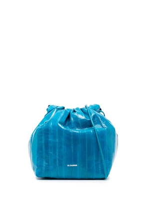 Jil Sander drawstring leather shoulder bag - Blue