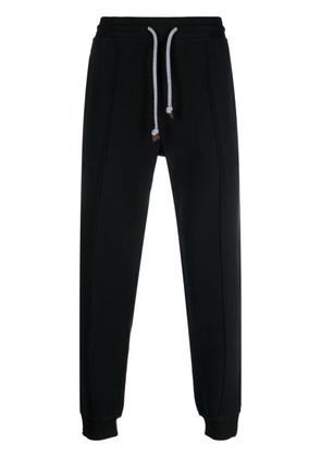 Brunello Cucinelli elasticated drawstring-waist cotton trousers - Black