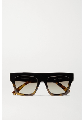 Le Specs - Subdimension D-frame Tortoiseshell Acetate Sunglasses - Black - One size