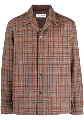 OUR LEGACY checked wool shirt - Red