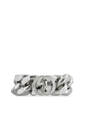 Gucci sterling silver Interlocking G chain ring