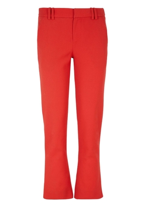 Balmain hook-fastening flared cropped trousers