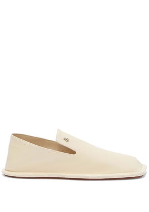 Jil Sander square-toe leather loafers - Neutrals
