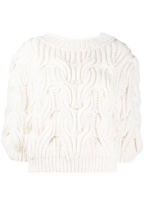 Cecilie Bahnsen Imani wool top - White