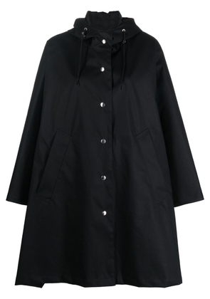 Mackintosh snap-button fastening hooded raincoat - Black