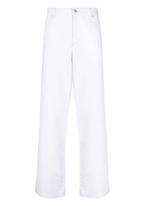 MARANT engraved-logo denim jeans - White