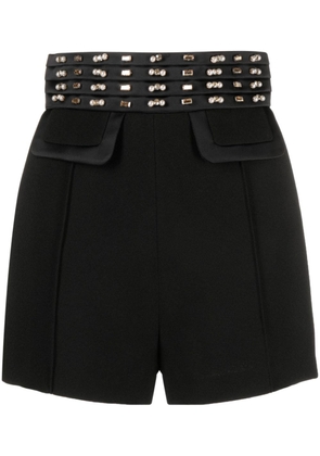 Elisabetta Franchi high-waist crystal-embellished shorts - Black