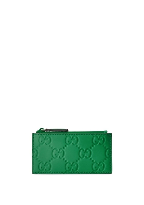 Gucci GG-logo rubber-effect wallet - Green