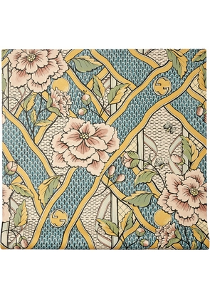 Gucci floral print wallpaper - Blue