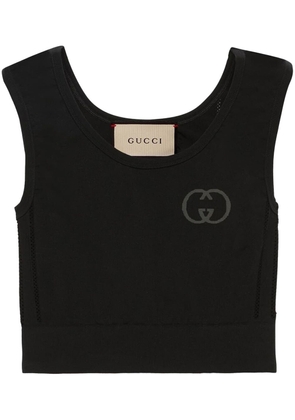 Gucci Interlocking G cropped vest top - Black