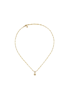 Gucci 18kt yellow gold Flora diamond necklace