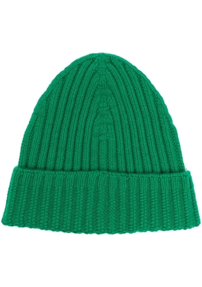 Barrie ribbed cashmere beanie - Green
