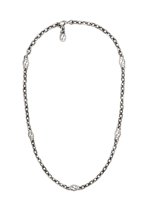 Gucci sterling silver Interlocking G necklace