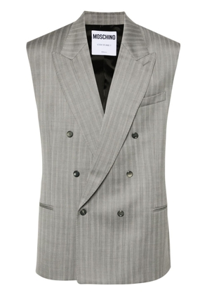 Moschino sleeveless double-breasted blazer - Grey
