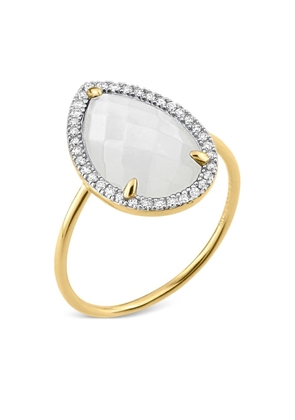 Morganne Bello 18kt yellow gold Alma mother-of-pearl and diamond ring