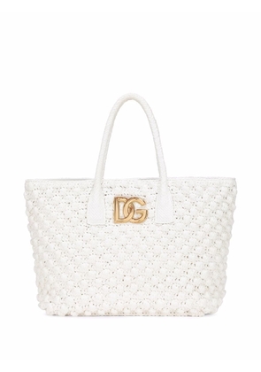 Dolce & Gabbana raffia tote bag - White