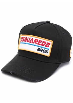 Dsquared2 logo-patch cotton cap - Black