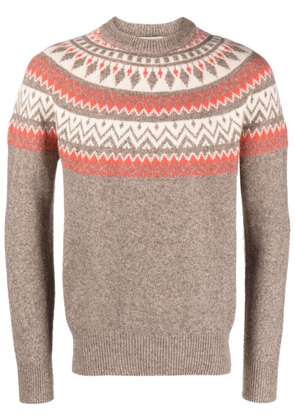 Altea fair isle intarsia-knit cashmere jumper - Neutrals