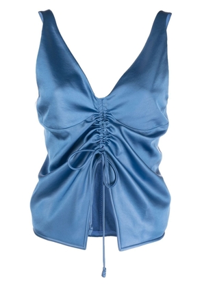 Nanushka sleeveless V-neck blouse - Blue