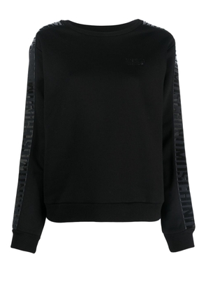 Moschino logo-embossed long-sleeve sweatshirt - Black