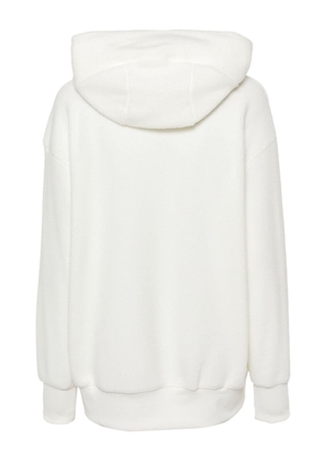 Nike logo-embroidered fleece hoodie - White