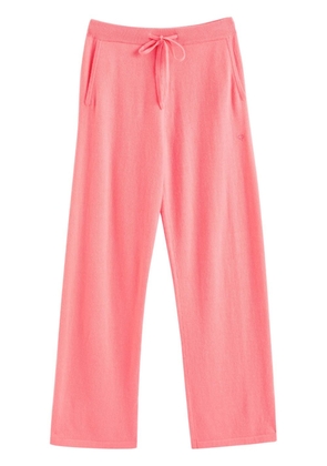 Chinti & Parker logo-embroidered cashmere track pants - Pink
