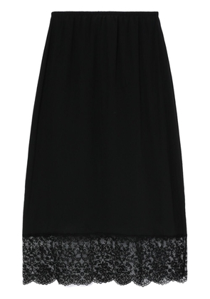 Simone Rocha lace-trim midi skirt - Black