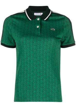 Lacoste logo-embroidered cotton polo top - Green