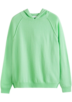 Chinti & Parker raglan-sleeve fine-knit hoodie - Green