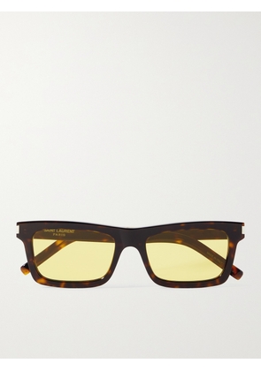 SAINT LAURENT - Square-Frame Tortoiseshell Acetate Sunglasses - Men - Tortoiseshell
