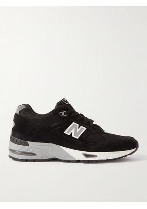 New Balance - 991 Suede, Nubuck and Mesh Sneakers - Men - Black - UK 7