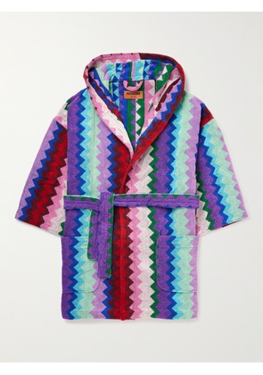 Missoni Home - Chantal Striped Cotton-Terry Jacquard Hooded Robe - Men - Multi - S
