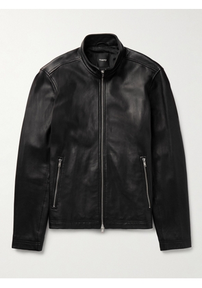 Theory - Morvek Slim-Fit Leather Jacket - Men - Black - S