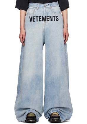 VETEMENTS Blue Baggy Jeans
