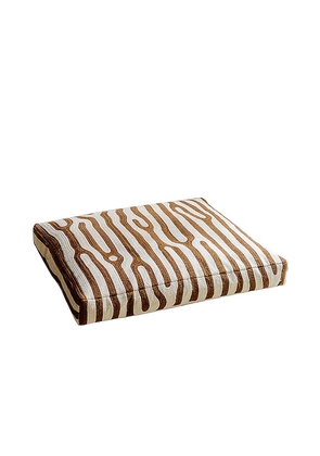 Dusen Dusen Embroidered Dog Bed in Brown.