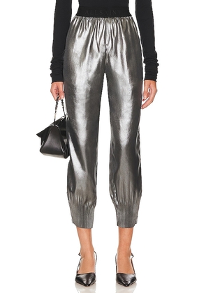 ALLSAINTS Nala Trouser in Metallic Neutral. Size 12, 4, 6.