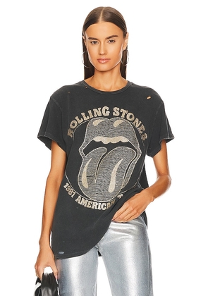 Madeworn the Rolling Stones Destroyed Tee in Charcoal. Size M, XS.