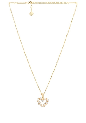 Kendra Scott Ashton Heart Pendant Necklace in Metallic Gold.