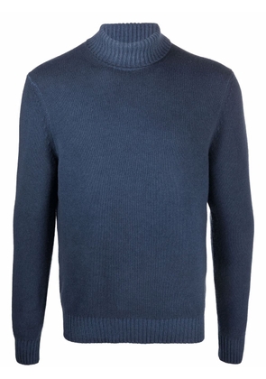 Malo roll-neck knitted jumper - Blue