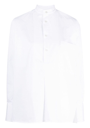 Plan C tonal-design striped shirt - White