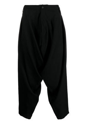 Yohji Yamamoto Army Gabardine Y-draped trousers - Black