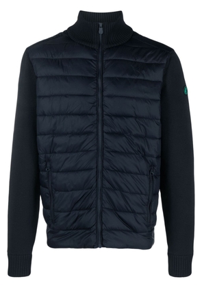 Save The Duck knitted-sleeve quilted jacket - Blue