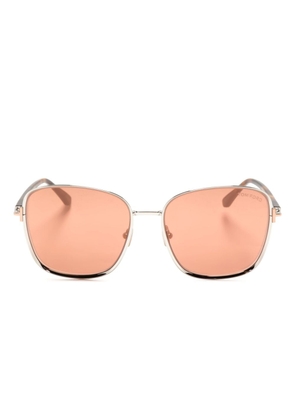 TOM FORD Eyewear square-frame oversized sunglasses - Brown
