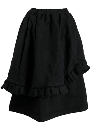 Comme Des Garçons Comme Des Garçons asymmetric ruffled midi skirt - Black