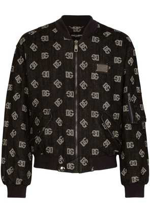 Dolce & Gabbana DG-jacquard bomber jacket - Black