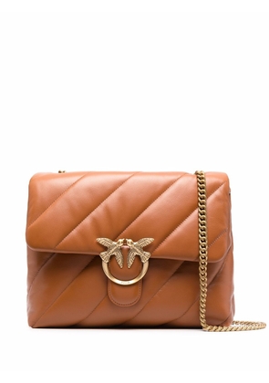 PINKO Love quilted shoulder bag - Brown
