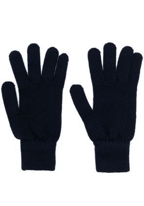 Paul Smith Zebra-patch wool gloves - Blue