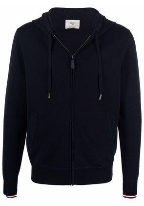 Bally long-sleeved zipped-up hoodie - Blue