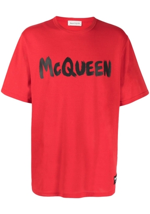 Alexander McQueen Graffiti-print T-shirt - Red