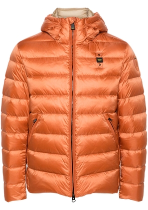 Blauer logo-appliqué padded jacket - Orange